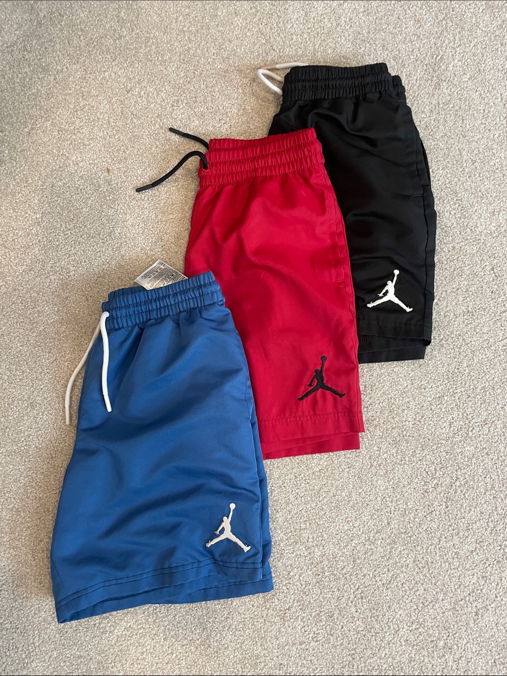 Jordan Kids Shorts in Blue, Red, Black with Jumpman